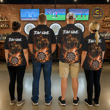 Load image into Gallery viewer, Custom Orange Horror Tiger Grunge Men Darts Polo League Shirts Splatter Dart Jerseys NYN2251