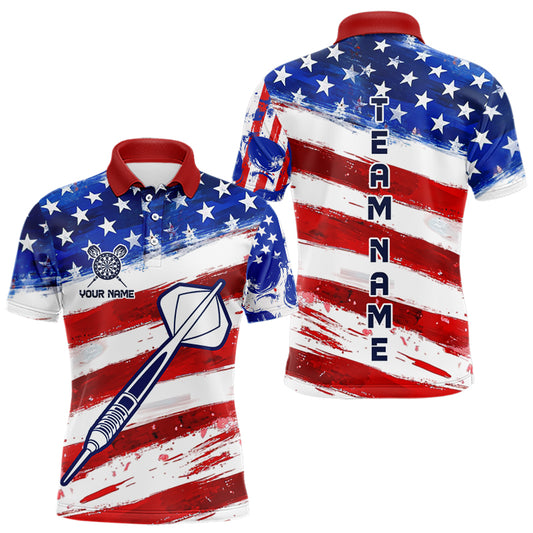 American Flag Custom Patriotic Dart Shirts For Men, Dart Team Jerseys NYN0014