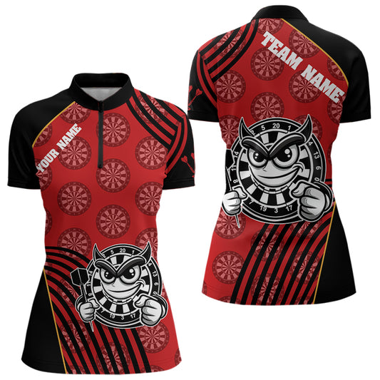 White And Black Dartboards Funny Dart Shirts For Women, Custom Dart Jerseys NYN0015
