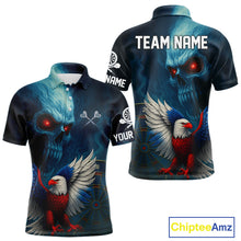 Load image into Gallery viewer, Custom Men Darts Shirt Personalized Smoke Skull Eagle Dartboard Dart Team Jerseys NYN1167