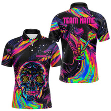 Load image into Gallery viewer, Colorful Psychedelic Skull Custom Dart Shirts For Men, Dart Team Jerseys NYN0020