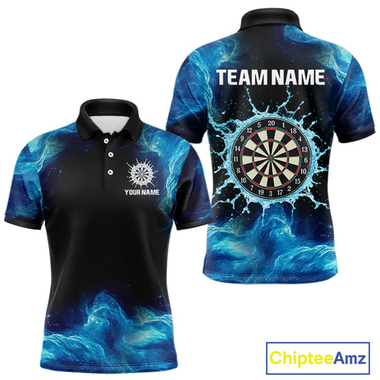 Dripping Water Dartboard Darts Shirt For Men - Name Personalization Darts Jersey NYN0348