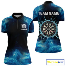 Load image into Gallery viewer, Dripping Water Dartboard Darts Shirt For Women - Name Personalization Darts Jersey NYN0348