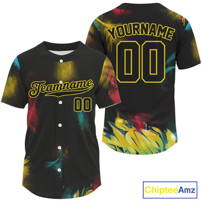 Custom Funny Baseball Jersey For Men Personalized Colorful Youth Baseball Jerseys NYN1192