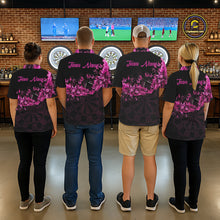 Load image into Gallery viewer, Black And Pink Flowers Smoke Butterflies Custom Men Darts Polo Shirts Dart Team Jerseys NYN2261
