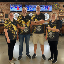 Load image into Gallery viewer, Gold Butterfly 3D Dartboard Custom Men Darts Polo League Shirts Dart Team Jerseys NYN2262