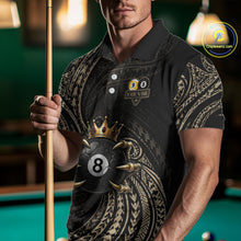 Load image into Gallery viewer, Tribal Pattern Billiard Shirts For Men Custom  Skull Crown 8 Ball And 9 Ball Billiard Team Jersey NYN3134