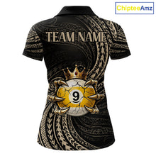 Load image into Gallery viewer, Tribal Pattern Billiard Shirts For Women Custom  Skull Crown 8 Ball And 9 Ball Billiard Team Jersey NYN3134
