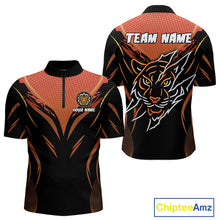 Load image into Gallery viewer, Custom Men's Dart Shirt With Orange Tiger Dartboard - Custom Team &amp; Player Name NYN0358