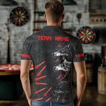 Load image into Gallery viewer, Custom Black-Red Wolfs Grunge Dart Shirts For Men Outfits Dart Tournament Jerseys NYN0032