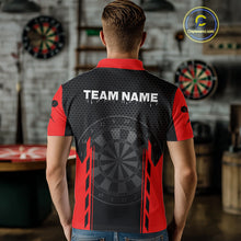 Load image into Gallery viewer, Black &amp; Red Grim Reaper Dartboard Darts Shirt For Men Custom Team Name NYN0365