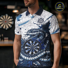 Load image into Gallery viewer, Red &amp; Grey Smokes Dartboard Custom Men Darts Polo Shirts Grunge Dart League Jerseys NYN2279