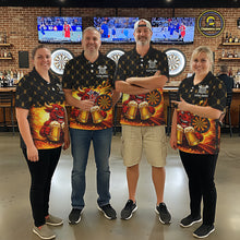 Load image into Gallery viewer, Bull &amp; Cheer Beers Dartboard Custom Funny Darts Polo Shirts Men Dart Team Jerseys | Black NYN2272