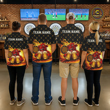 Load image into Gallery viewer, Bull &amp; Cheer Beers Dartboard Custom Funny Darts Polo Shirts Men Dart Team Jerseys | Black NYN2272