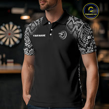Load image into Gallery viewer, Grey Snake &amp; Reptile Skin With Striking Dartboard Darts Shirt For Men - Custom Team Name NYN0374