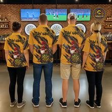 Load image into Gallery viewer, Black And Yellow Grunge Funny Women Dart Shirt Custom Rooster Gun Polo &amp; 1/4-Zip Dart Clothing NYN3344