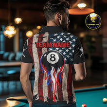 Load image into Gallery viewer, Grunge Dripping Pool 8 Ball Men Billiard Shirts Custom US Flag Patriotic Billiard Jerseys NYN2293