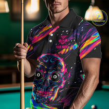 Load image into Gallery viewer, Holographic Skull 8 Ball Billiard Shirts For Men Custom Colorful Billiard Team Jerseys NYN2295