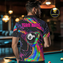 Load image into Gallery viewer, Holographic Skull 8 Ball Billiard Shirts For Men Custom Colorful Billiard Team Jerseys NYN2295