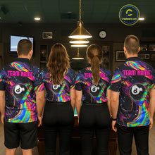 Load image into Gallery viewer, Holographic Skull 8 Ball Billiard Shirts For Men Custom Colorful Billiard Team Jerseys NYN2295