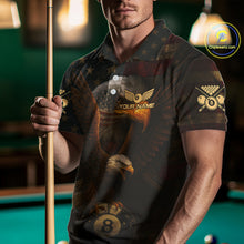 Load image into Gallery viewer, US Flag Eagle Retro Patriotic Billiard Shirts For Men Custom Pool 8 Ball Billiard Jerseys NYN2298