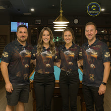 Load image into Gallery viewer, US Flag Eagle Retro Patriotic Billiard Shirts For Men Custom Pool 8 Ball Billiard Jerseys NYN2298