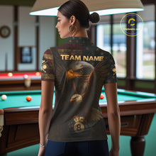 Load image into Gallery viewer, US Flag Eagle Retro Patriotic Billiard Shirts For Women Custom Pool 8 Ball Billiard Jerseys NYN2298