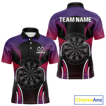 Load image into Gallery viewer, Colorful Gradient Dartboard Halftone Pattern Darts Shirt For Men - Custom Name NYN0384