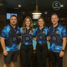 Load image into Gallery viewer, Personalized Ball 8 Billiard Polo &amp; Quarter-Zip Shirt For Men 8 Ball Billiard Team Jersey NYN2310