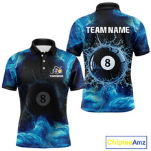 Load image into Gallery viewer, Personalized Ball 8 Billiard Polo &amp; Quarter-Zip Shirt For Men 8 Ball Billiard Team Jersey NYN2310