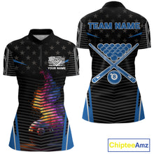 Load image into Gallery viewer, Colorful Paint Ball 8 Billiard Jerseys For Women Custom Blue Billiard Balls Pool Jersey NYN2317