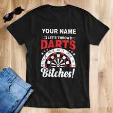 Load image into Gallery viewer, Let's Throw Darts T-Shirts Custom Dart Shirt For Men And Women, Darts For Gift NYN0208