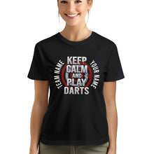 Load image into Gallery viewer, Keep Calm And Play Darts T-Shirts Custom Dart Shirt For Men And Women, Darts Gift NYN0209