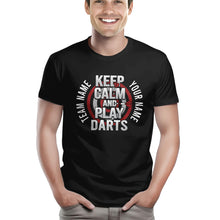 Load image into Gallery viewer, Keep Calm And Play Darts T-Shirts Custom Dart Shirt For Men And Women, Darts Gift NYN0209