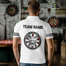 Load image into Gallery viewer, White Demon Head &amp; Darts Arrow Darts Team Shirt For Men - Customizable Name NYN0393