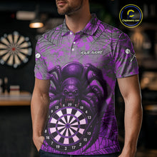 Load image into Gallery viewer, Mauve Skull Spider &amp; Dartboard Darts Shirt For Men - Custom Name &amp; Team Option NYN0394