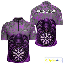Load image into Gallery viewer, Mauve Skull Spider &amp; Dartboard Darts Shirt For Men - Custom Name &amp; Team Option NYN0394