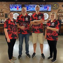 Load image into Gallery viewer, Thunder &amp; Lightning Red Dartboard Darts Shirt Custom Team Shirt For Men, Gift For Darts Players NYN3363