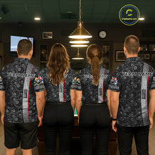 Load image into Gallery viewer, Cross US Flag 8 Ball Men's Billiard Shirts Personalized Patriotic Billiard Team Shirts NYN2322