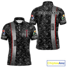 Load image into Gallery viewer, Cross US Flag 8 Ball Men's Billiard Shirts Personalized Patriotic Billiard Team Shirts NYN2322