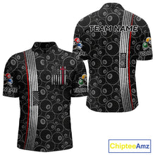 Load image into Gallery viewer, Cross US Flag 8 Ball Men's Billiard Shirts Personalized Patriotic Billiard Team Shirts NYN2322
