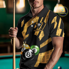 Load image into Gallery viewer, Gold Crown Ball Billiard Ball Shirts For Men Personalized Attire Billiard Team Shirts NYN2324