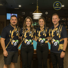 Load image into Gallery viewer, Gold Crown Ball Billiard Ball Shirts For Men Personalized Attire Billiard Team Shirts NYN2324