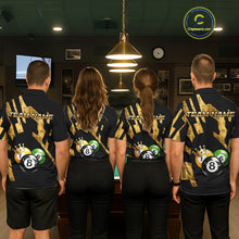 Load image into Gallery viewer, Gold Crown Ball Billiard Ball Shirts For Men Personalized Attire Billiard Team Shirts NYN2324