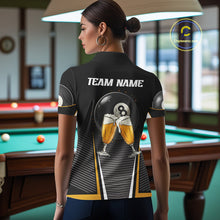 Load image into Gallery viewer, Custom Funny Cheer Beer &amp; 8 Ball Women's Billiard Shirts Personalized Billiard Apparel Gifts NYN2326