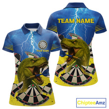 Load image into Gallery viewer, Master Dinosaur Strike Style Funny Darts Shirt For Women - Customizable Name &amp; Team NYN0398