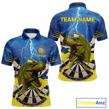 Load image into Gallery viewer, Master Dinosaur Strike Style Funny Darts Shirt For Men - Customizable Name &amp; Team NYN0398