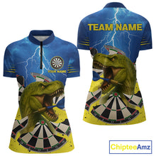 Load image into Gallery viewer, Master Dinosaur Strike Style Funny Darts Shirt For Women - Customizable Name &amp; Team NYN0398