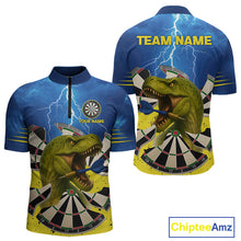 Load image into Gallery viewer, Master Dinosaur Strike Style Funny Darts Shirt For Men - Customizable Name &amp; Team NYN0398