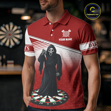 Load image into Gallery viewer, Grim Reaper Dartboard Custom Red Darts Shirt For Men - Personalized Name For Players NYN0674